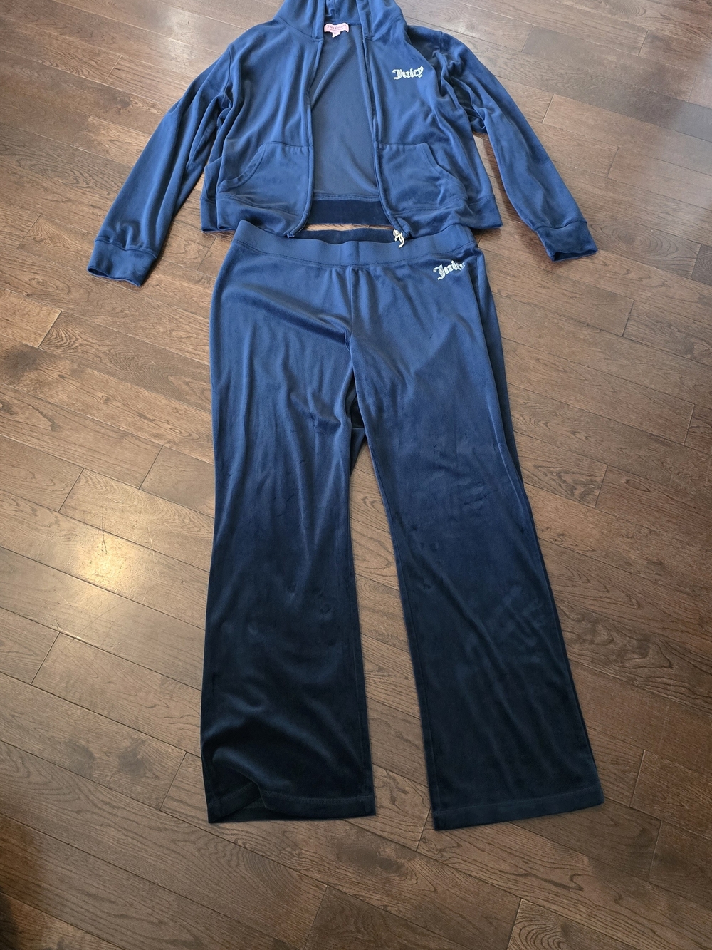 Juicy Couture Navy Velour Track Pants by Juicy